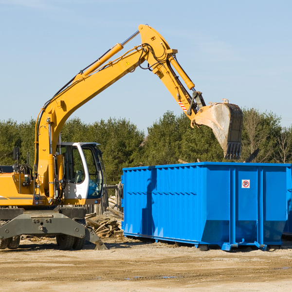 are there any restrictions on where a residential dumpster can be placed in Milmine IL